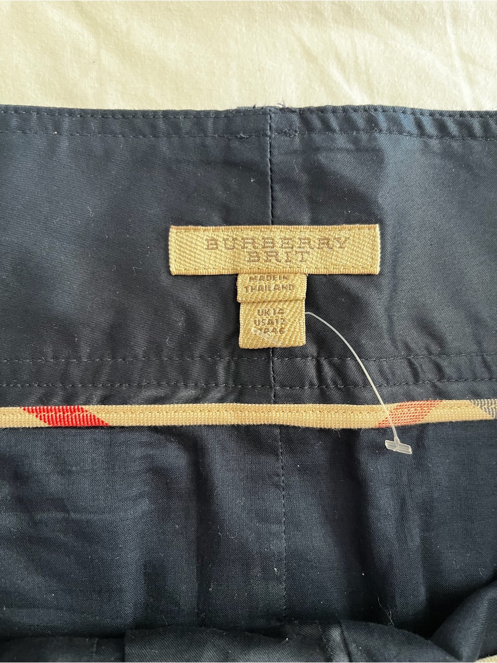 Burberry Brit Vintage Y2K Mini Skirt with Original Belt Size US 12 Large Cotton
